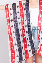 Stripe And Star American Flag Kimono | Mixtshop LLC