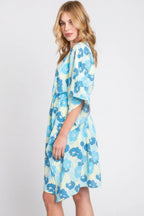 Flower Print Self-tie Drawstring Open Front Cover | Mixtshop LLC