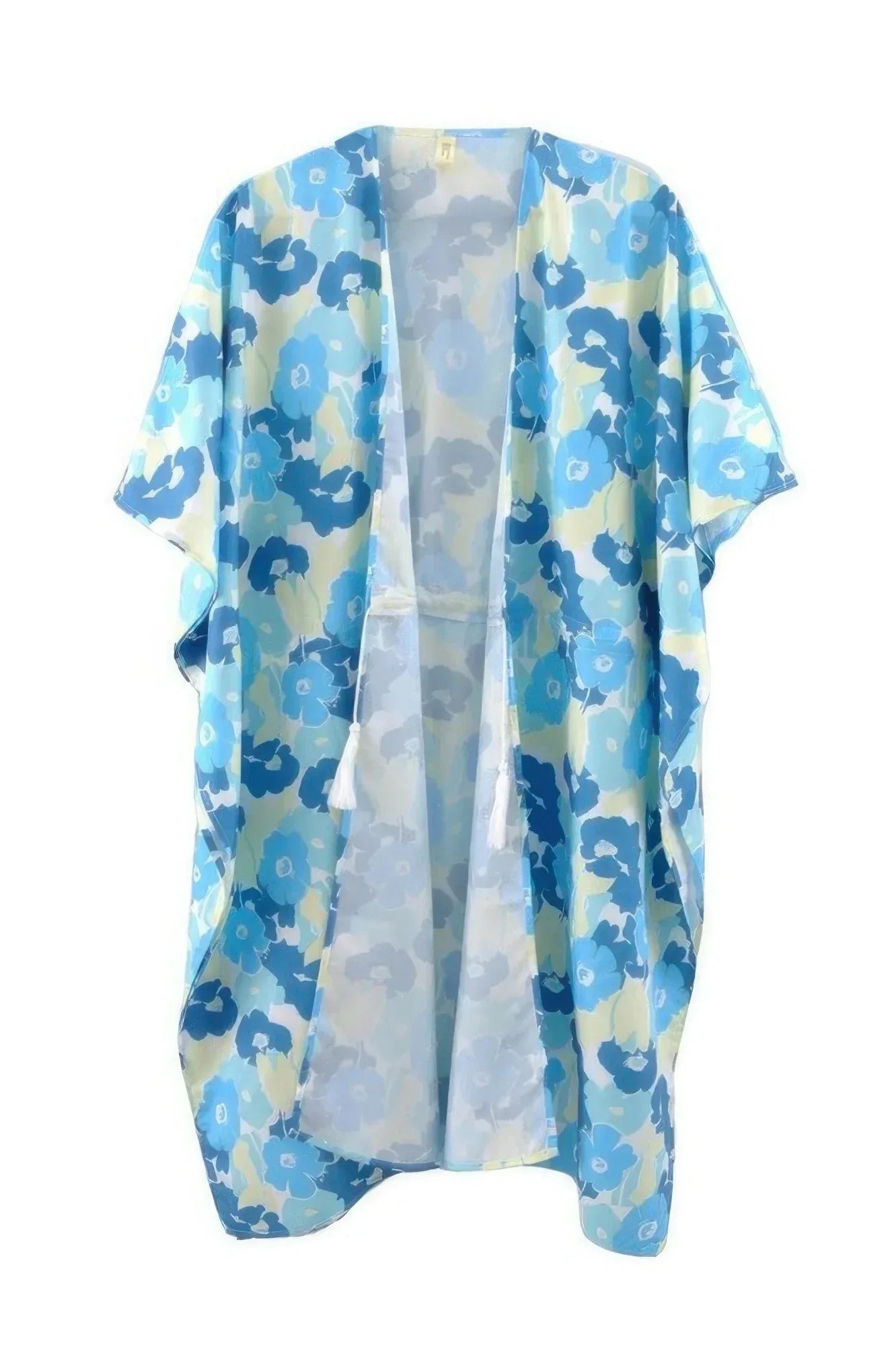 Flower Print Self-tie Drawstring Open Front Cover | Mixtshop LLC