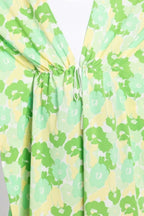 Flower Print Self-tie Drawstring Open Front Cover | Mixtshop LLC