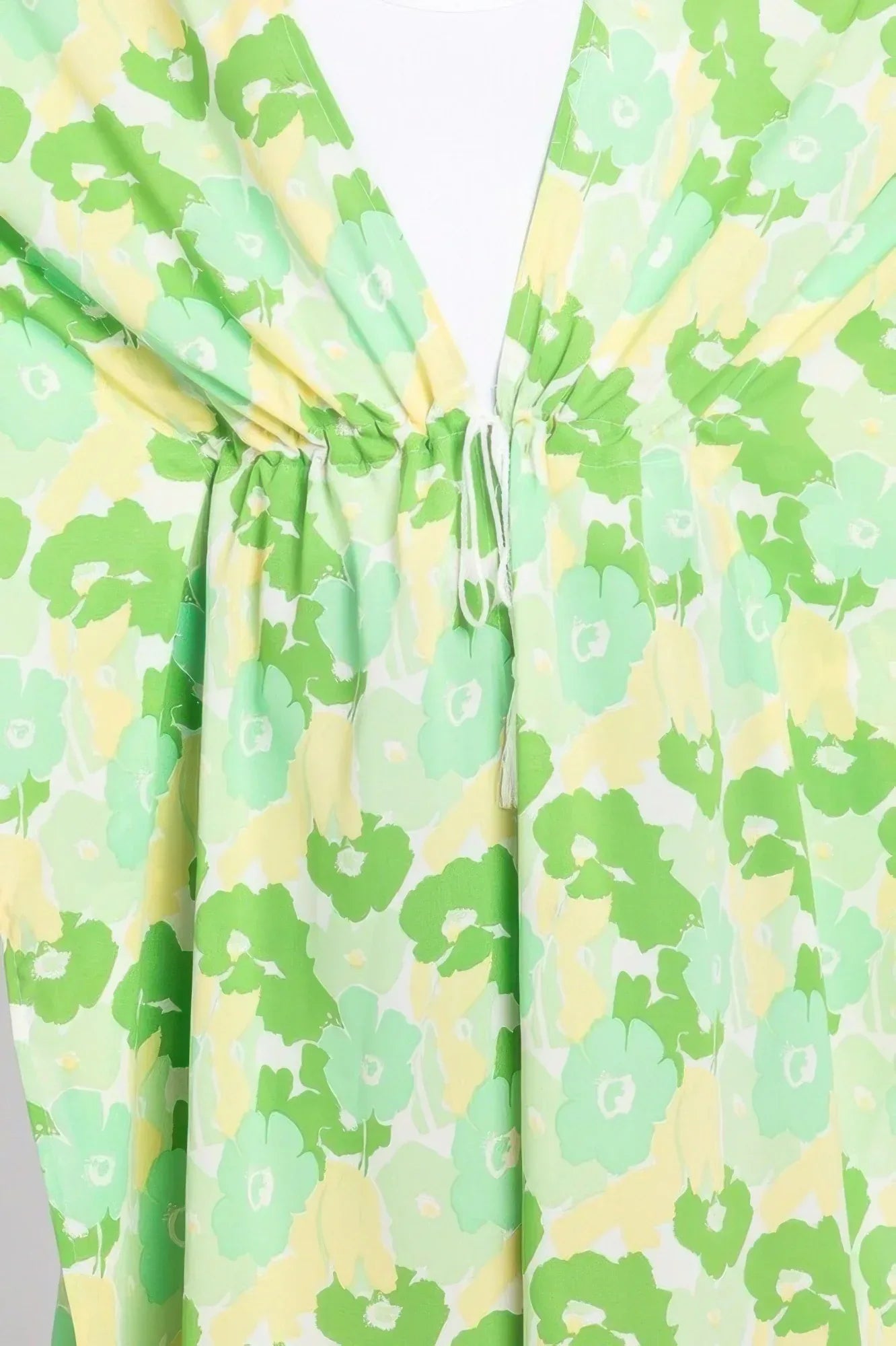 Flower Print Self-tie Drawstring Open Front Cover | Mixtshop LLC