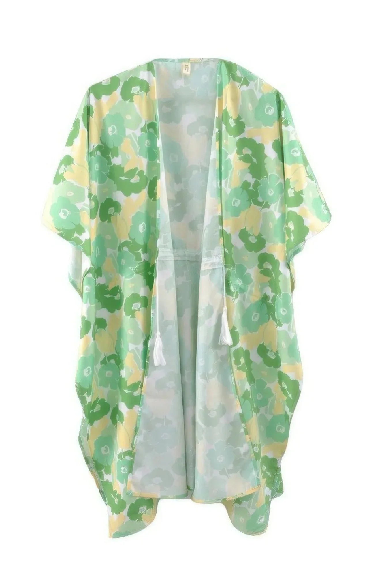 Flower Print Self-tie Drawstring Open Front Cover | Mixtshop LLC