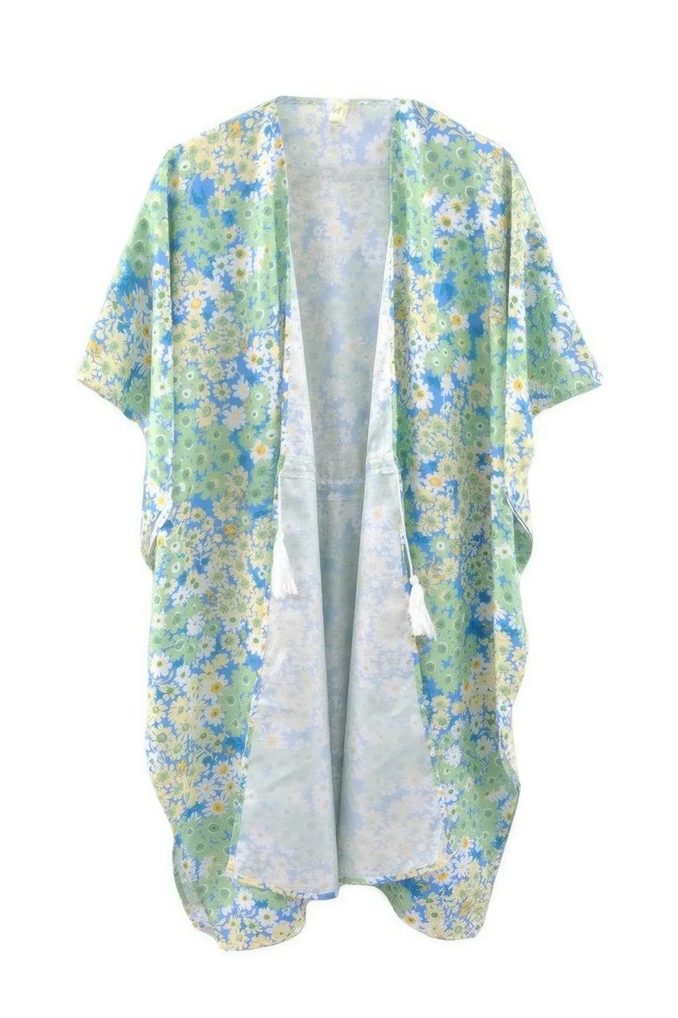Flower Print Self-tie Drawstring Open Front Cover | Mixtshop LLC