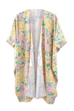 Flower Print Self-tie Drawstring Open Front Cover | Mixtshop LLC