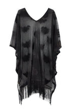 Floral Lace Poncho With Tassel | Mixtshop LLC