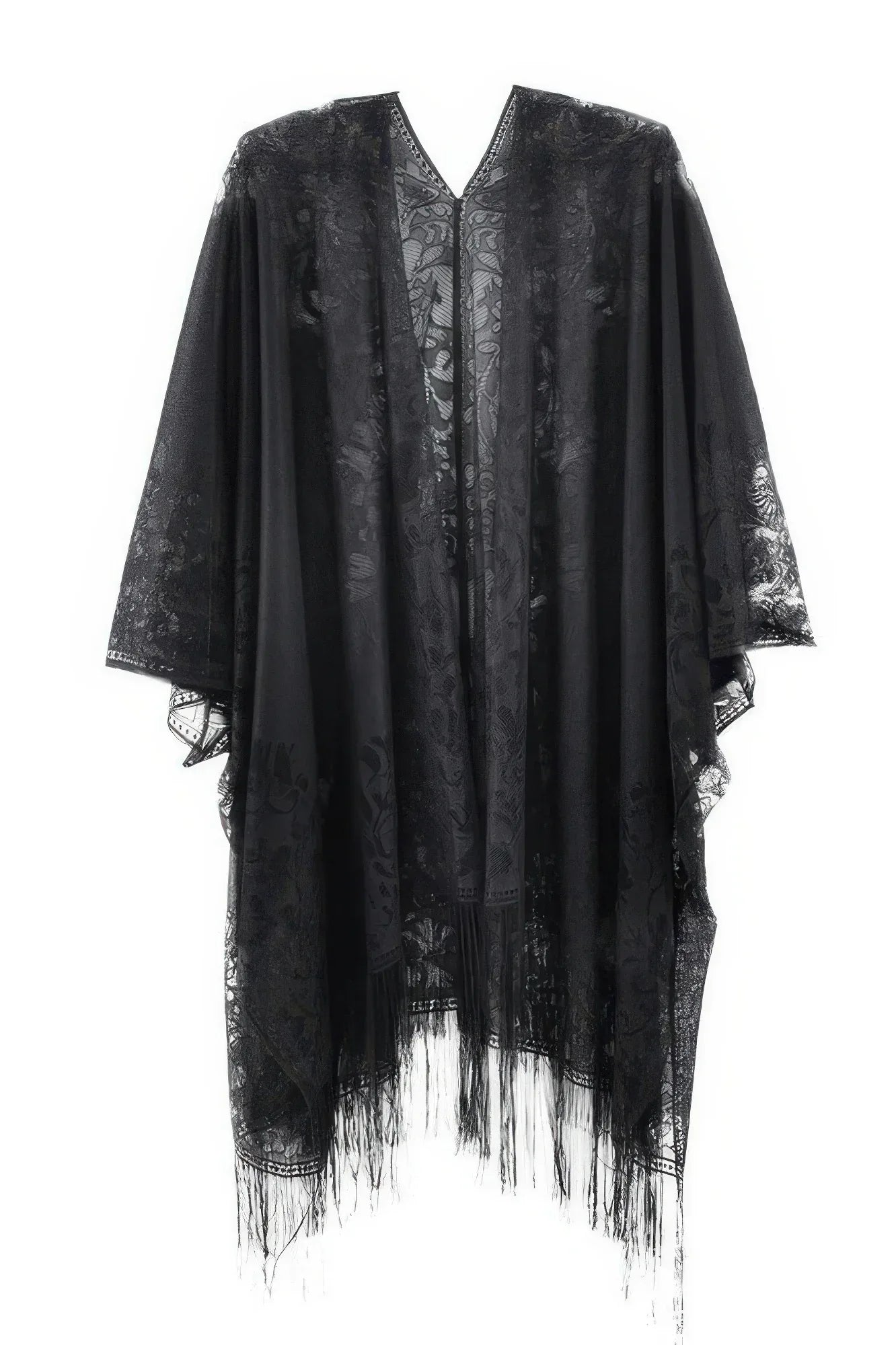 Floral Lace Kimono With Tassel | Mixtshop LLC