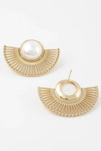 Half Rising Sun Pearl Earrings | Mixtshop LLC