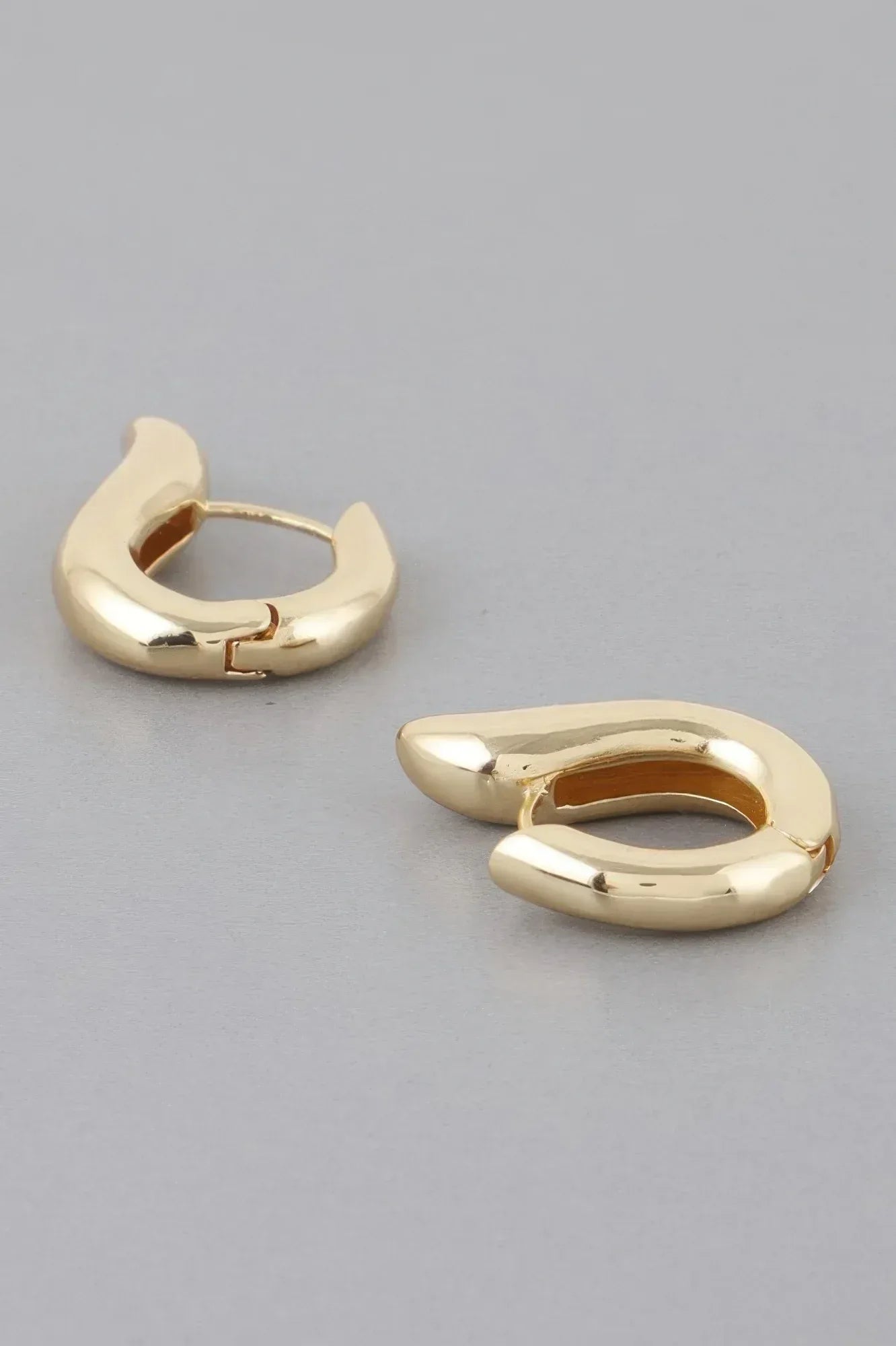 Shiny Harp Hoop Earrings | Mixtshop LLC
