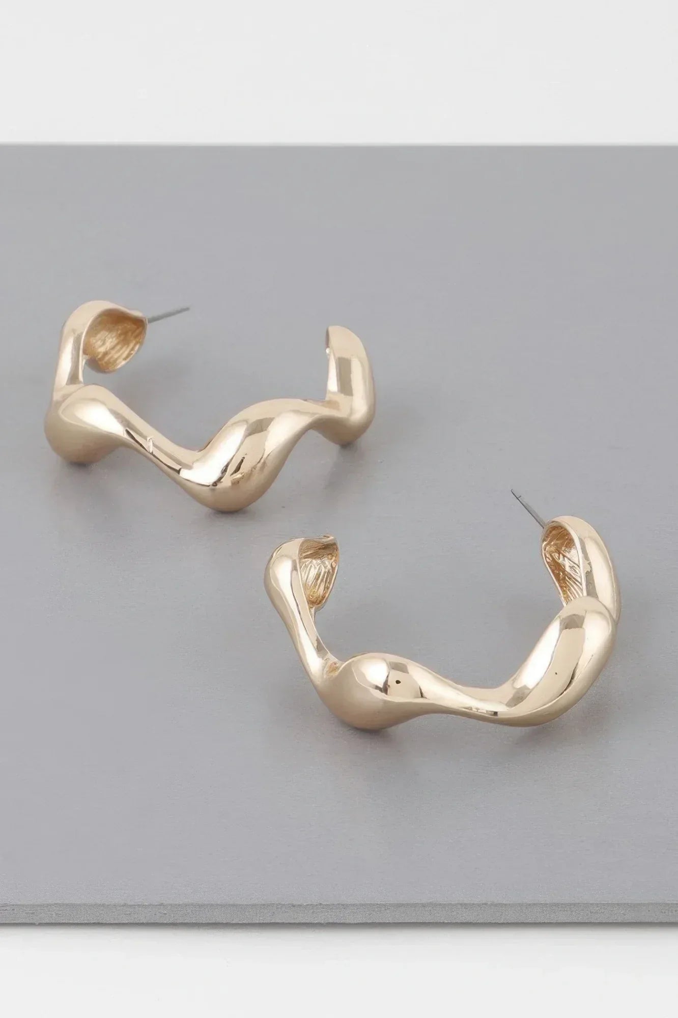 Liquid Wave Hoop Earrings | Mixtshop LLC Main image