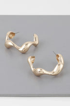 Liquid Wave Hoop Earrings | Mixtshop LLC