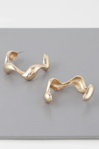 Liquid Wave Hoop Earrings | Mixtshop LLC
