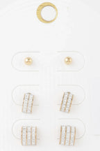 Multi Rhinestone Earrings Set | Mixtshop LLC