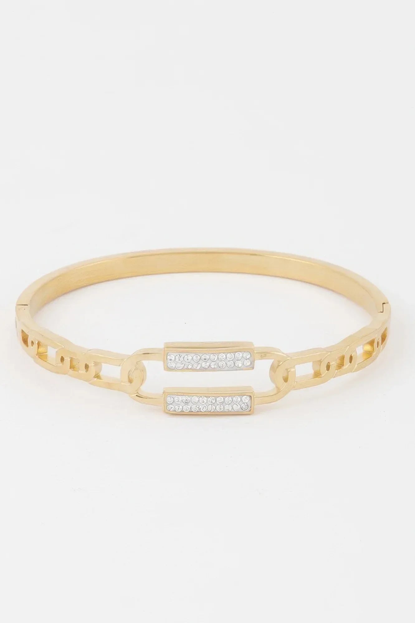 Jeweled Curb Chain Clasp Bracelet | Mixtshop LLC