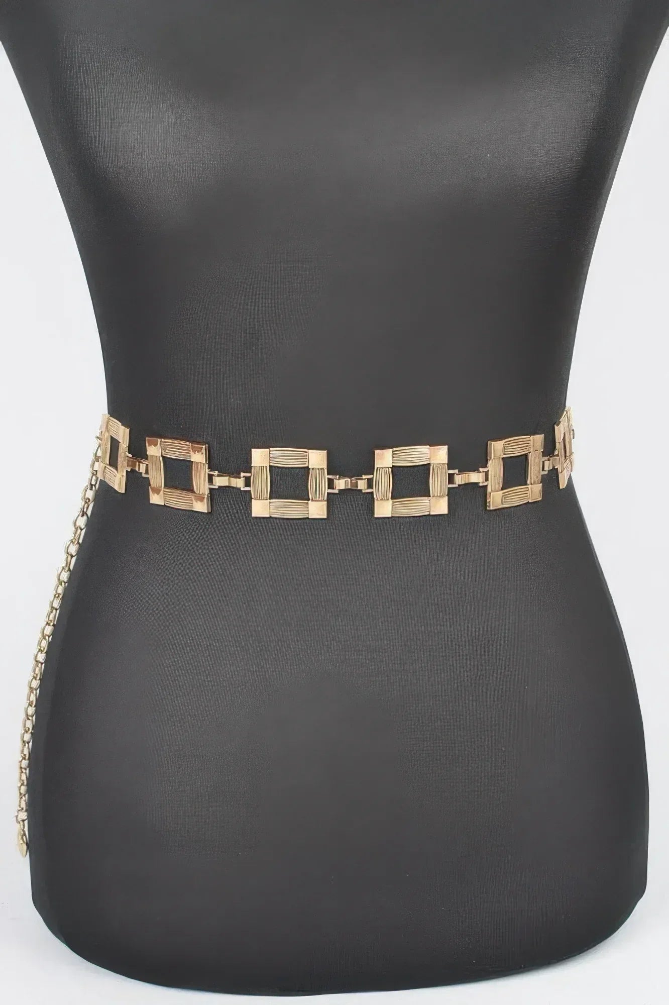 Square Metal Plus Size Chain Belt | Mixtshop LLC Main image