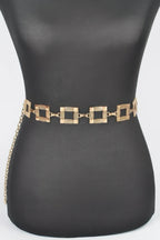 Square Metal Plus Size Chain Belt | Mixtshop LLC