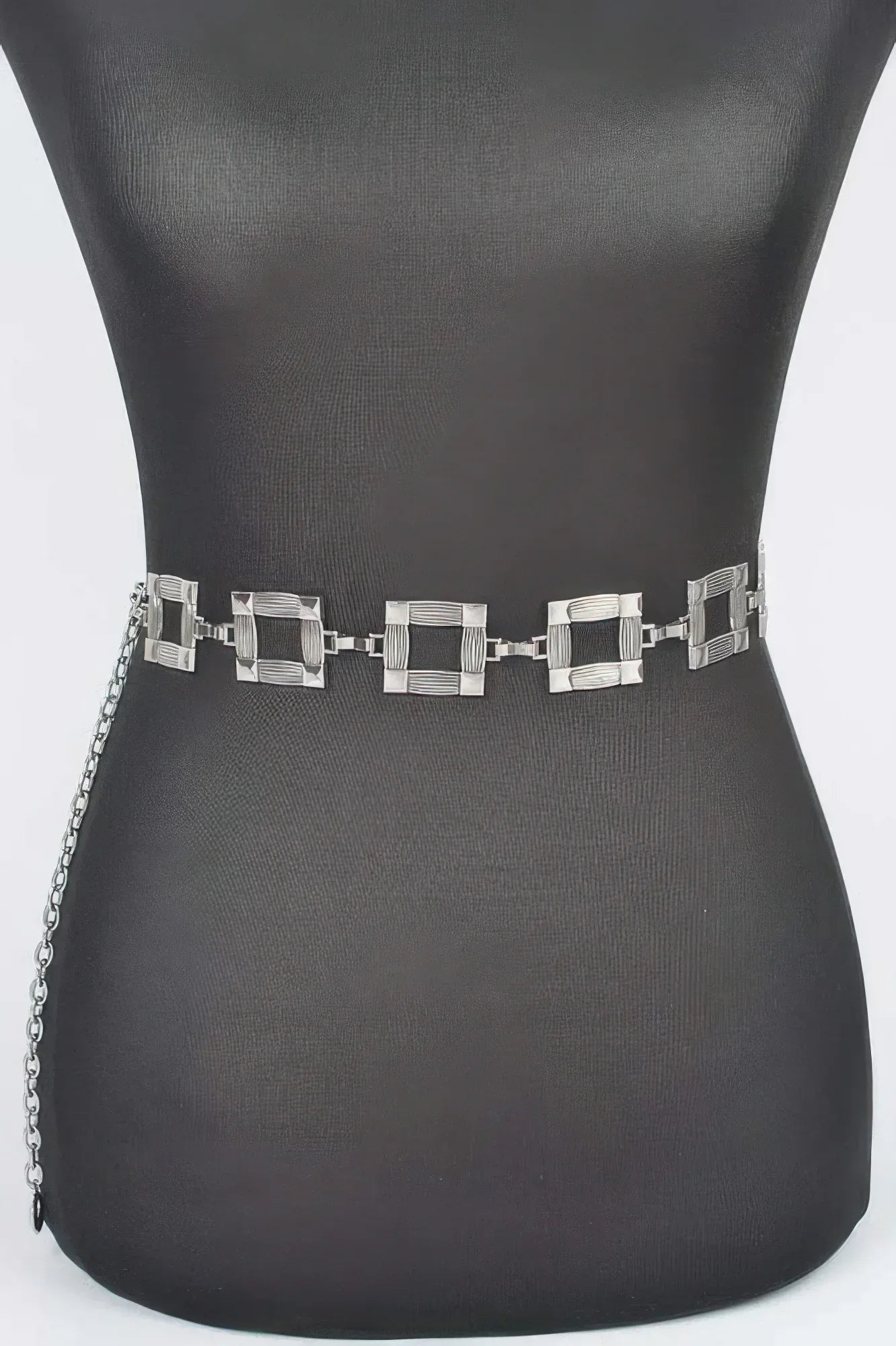 Square Metal Plus Size Chain Belt | Mixtshop LLC