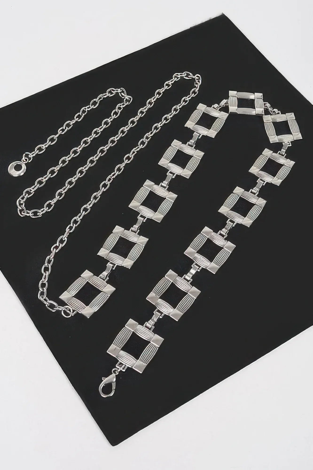 Square Metal Plus Size Chain Belt | Mixtshop LLC