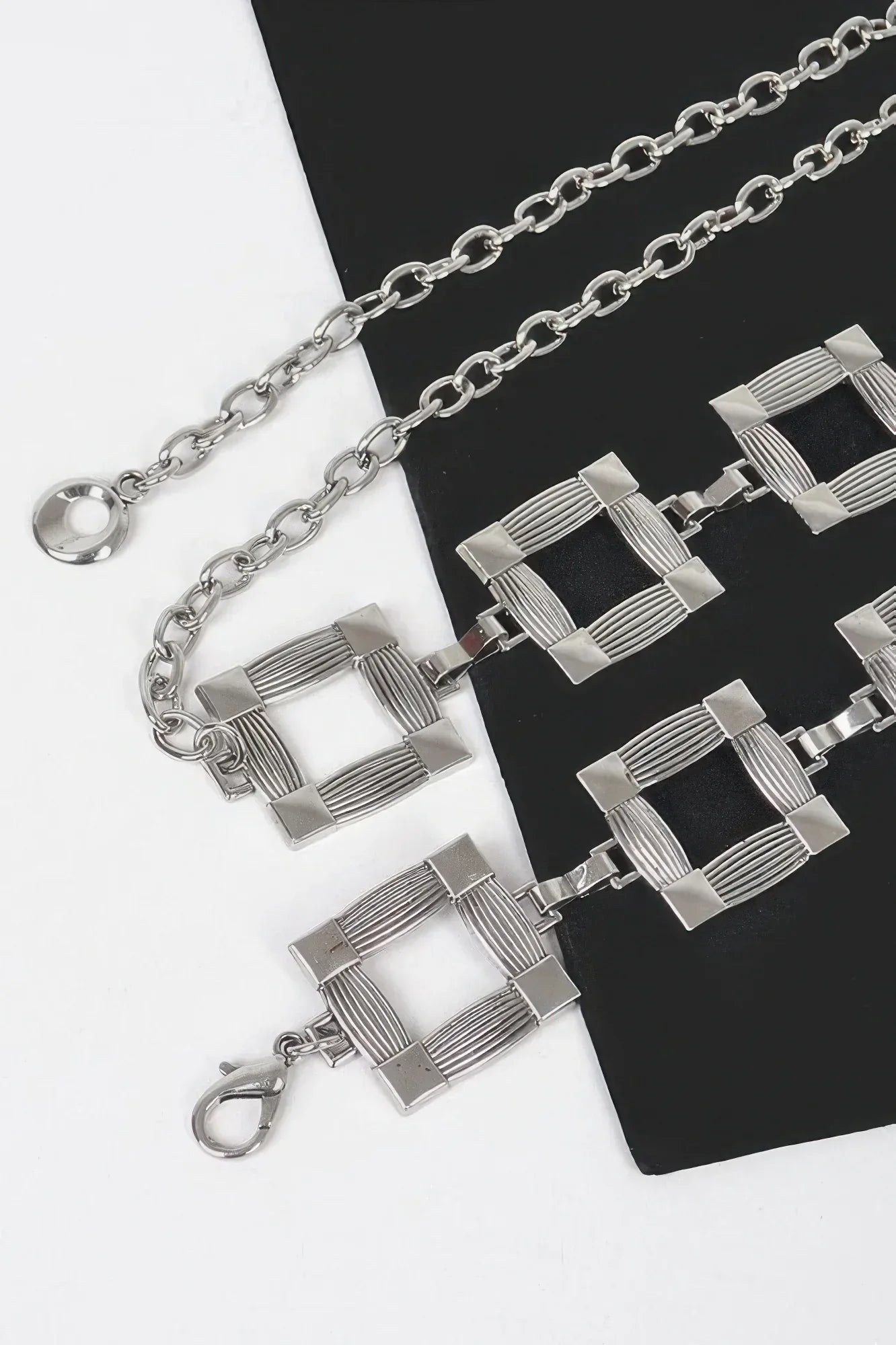Square Metal Plus Size Chain Belt | Mixtshop LLC