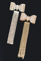 Rhinestone Bow Fringe Earring | Mixtshop LLC