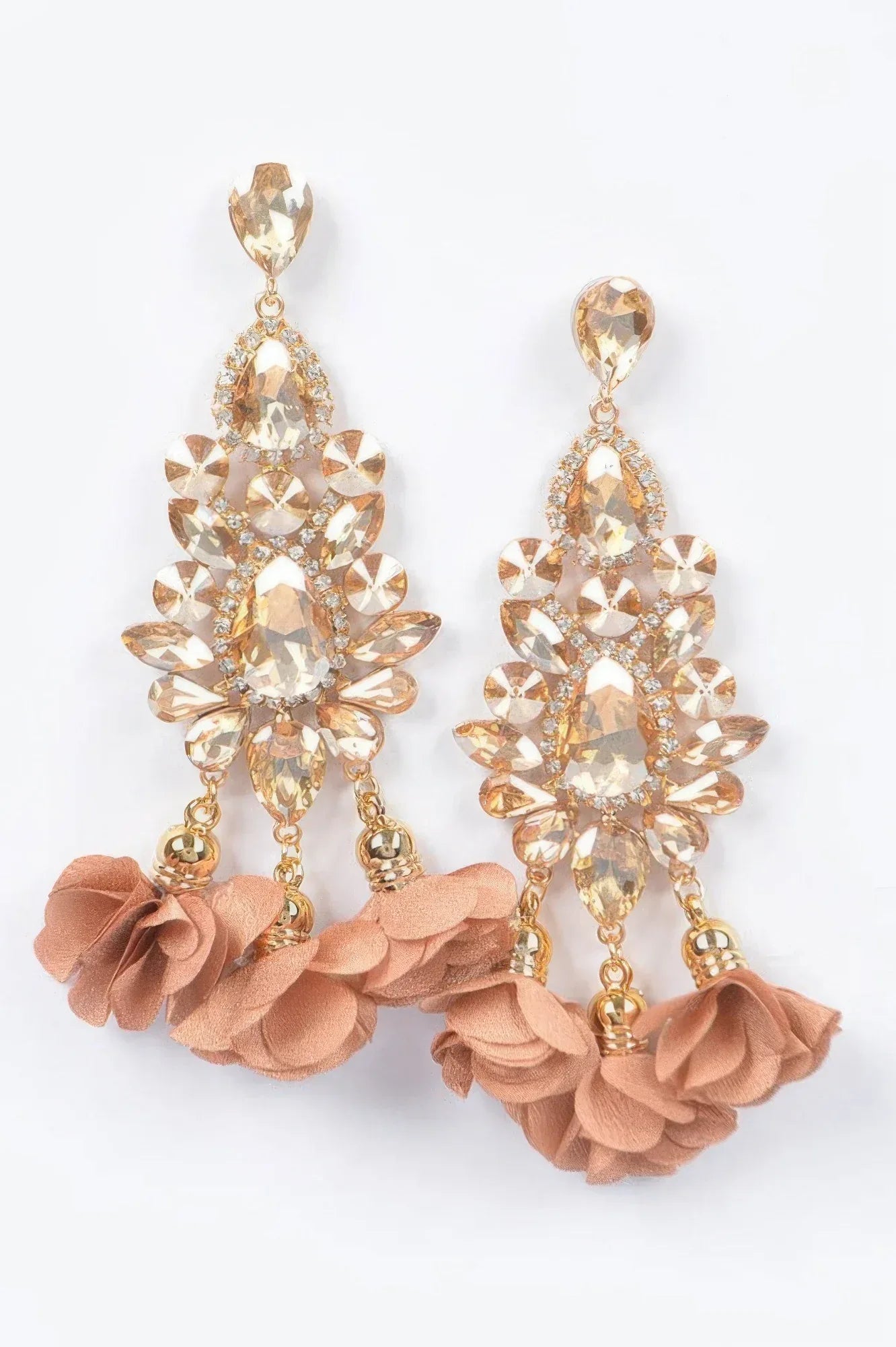 Multi Rhinestone Flower Party Earring Secondary image