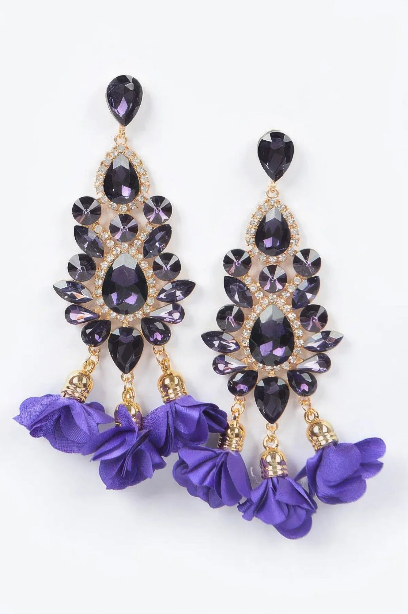 Multi Rhinestone Flower Party Earring | Mixtshop LLC