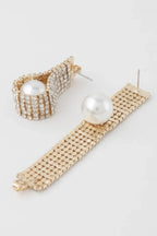 Rhinestone Pearl Wrap Earrings | Mixtshop LLC