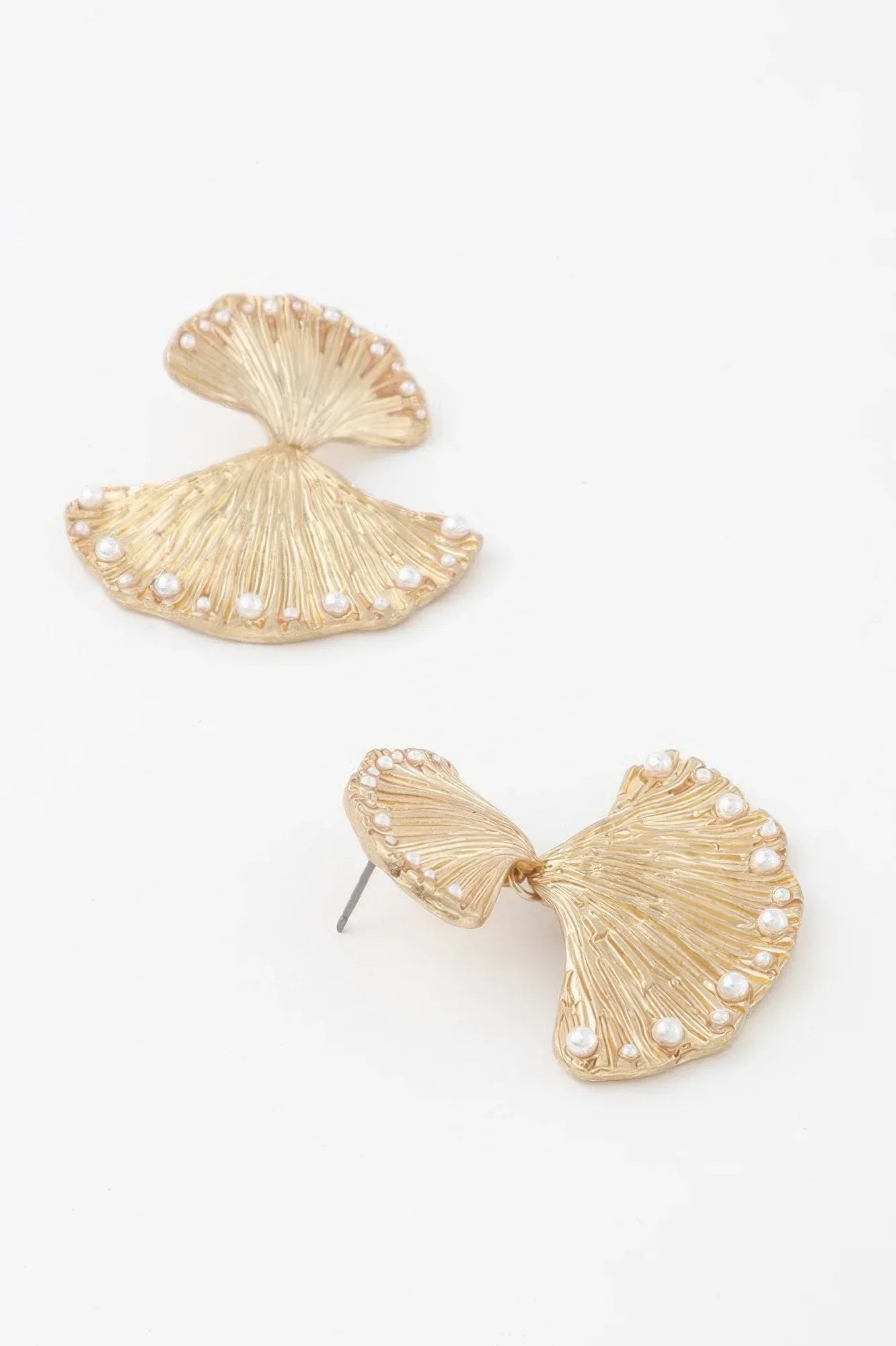 Double Pearl Clam Earrings | Mixtshop LLC