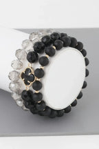 Triple Crystal Clover Bead Bracelet | Mixtshop LLC
