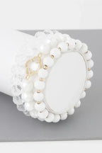 Triple Crystal Clover Bead Bracelet | Mixtshop LLC