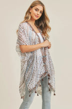 Multi Dash Pattern Tassel Kimono | Mixtshop LLC