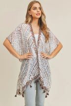 Multi Dash Pattern Tassel Kimono | Mixtshop LLC