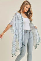 Multi Dash Pattern Tassel Kimono | Mixtshop LLC