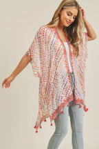 Multi Dash Pattern Tassel Kimono | Mixtshop LLC