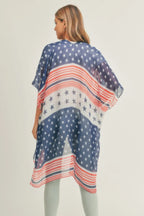 Multi Striped American Flag Kimono | Mixtshop LLC