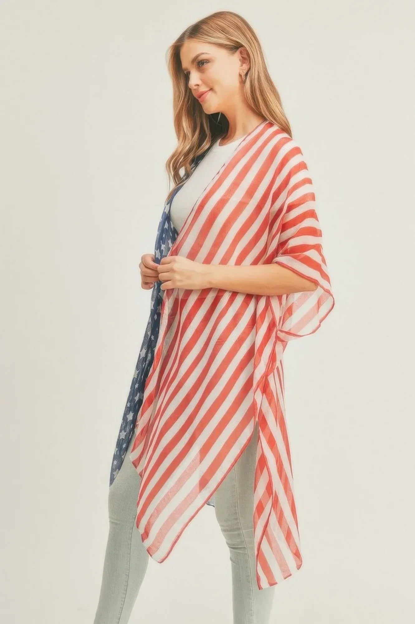 Half N Half American Flag Kimono | Mixtshop LLC