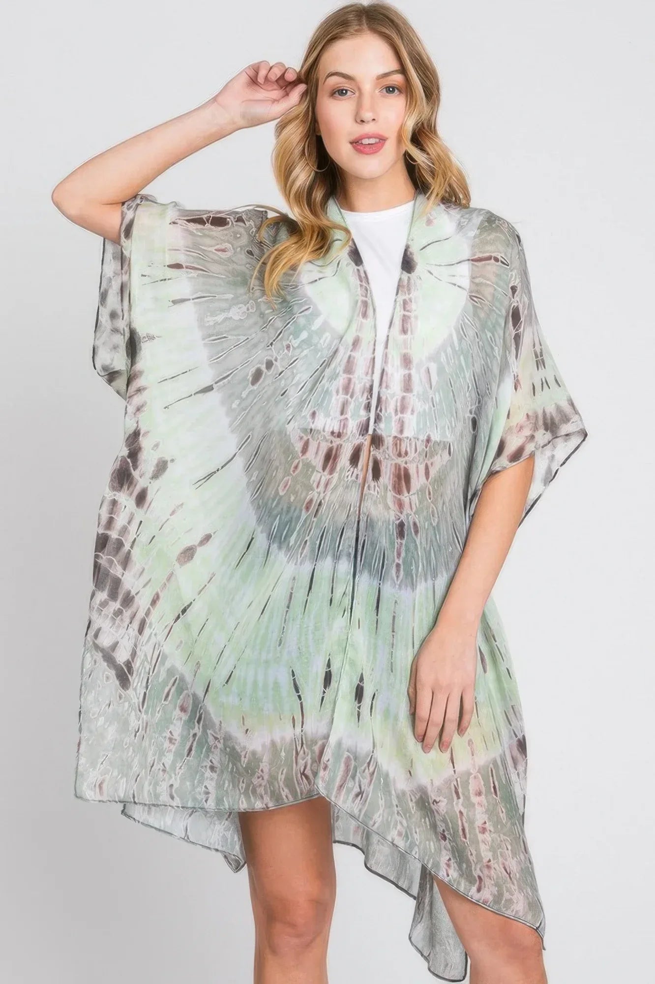 Tie Dye Print Kimono | Mixtshop LLC Main image