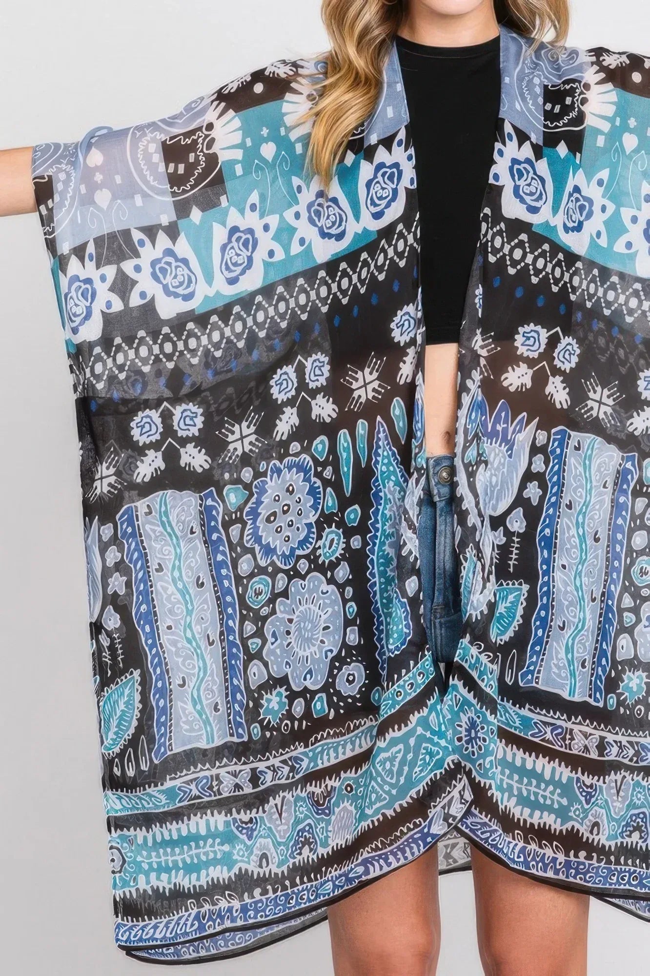 Geometric Boho Print Kimono | Mixtshop LLC