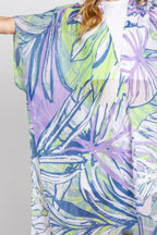Hand Drawn Tropical Leaves Kimono | Mixtshop LLC