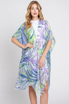 Hand Drawn Tropical Leaves Kimono | Mixtshop LLC