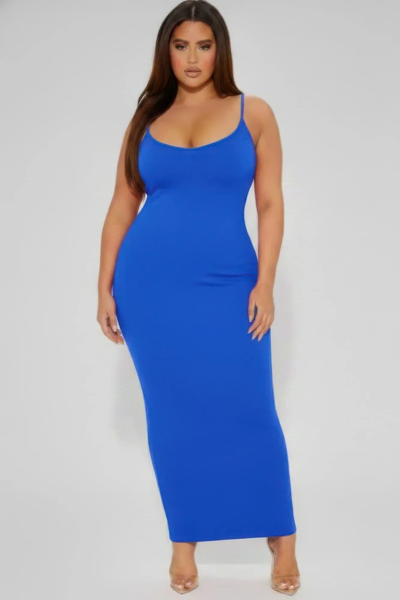 Plus Ribbed Mermaaid Hem Cami Dress | Mixtshop LLC