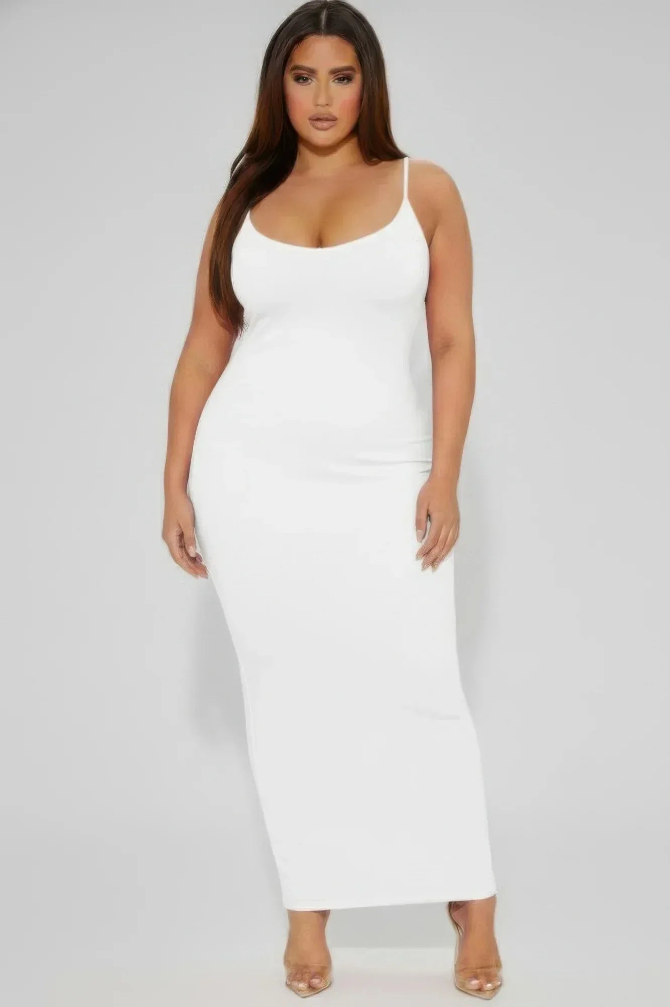 Plus Ribbed Mermaaid Hem Cami Dress | Mixtshop LLC