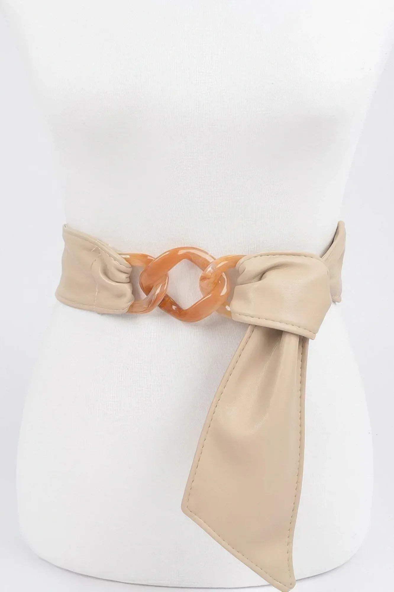 Acrylic Chain Buckle Elastic Waisted Belt | Mixtshop LLC