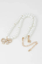 White Pearl Bow Necklace | Mixtshop LLC