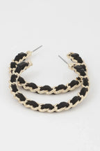 Velvet Lace Wrapped Hoop Earrings | Mixtshop LLC