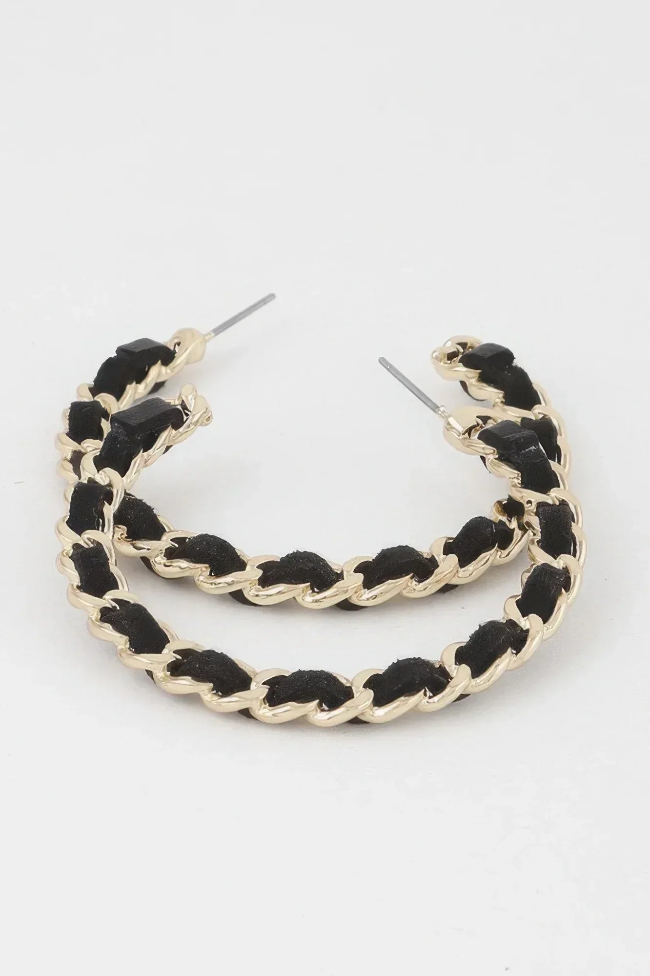 Velvet Lace Wrapped Hoop Earrings | Mixtshop LLC