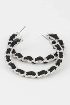 Velvet Lace Wrapped Hoop Earrings | Mixtshop LLC