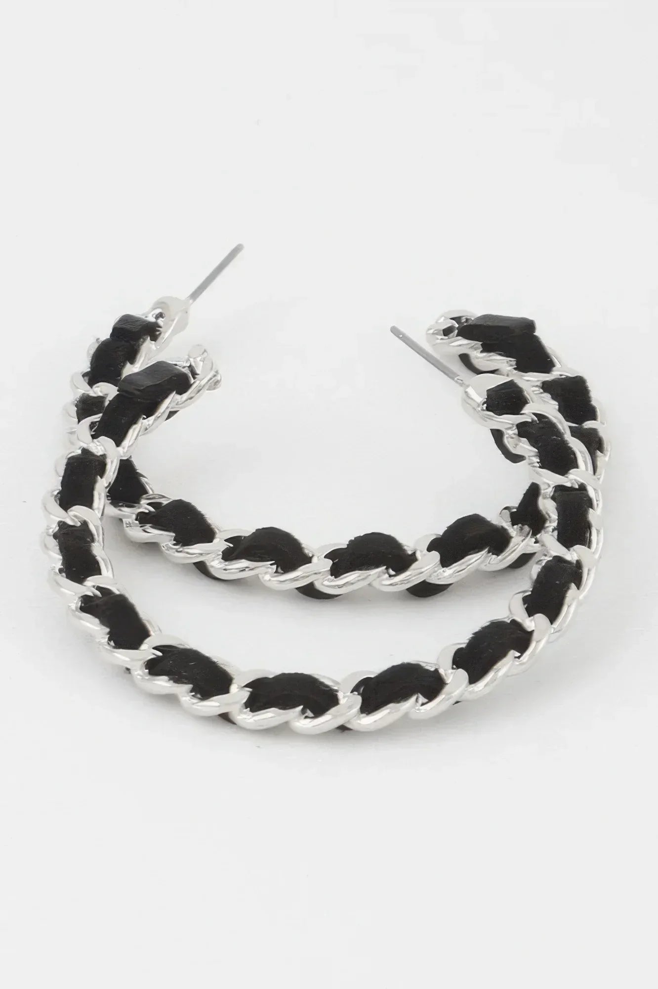 Velvet Lace Wrapped Hoop Earrings | Mixtshop LLC