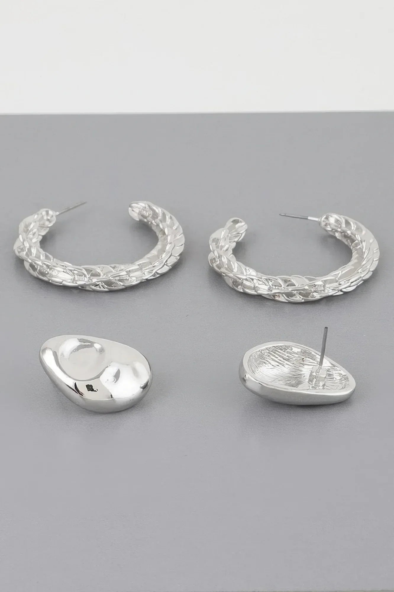 Hammered Hoop Twist Earrings Set | Mixtshop LLC
