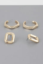 Copper Metal Clip Earrings Set | Mixtshop LLC