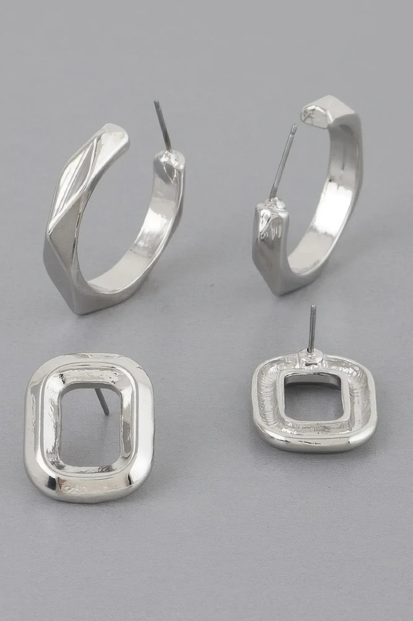 Copper Metal Clip Earrings Set | Mixtshop LLC